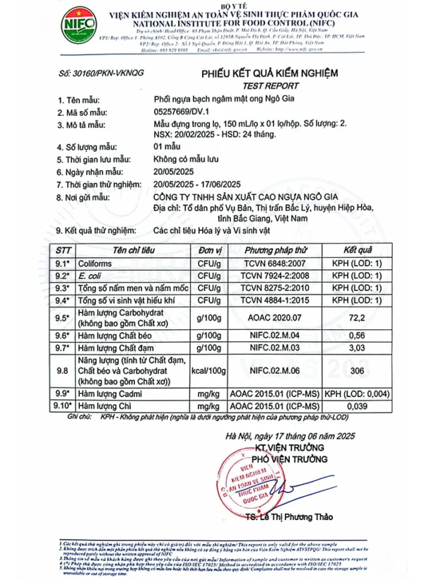 Kiểm nghiệm phổi ngựa bạch